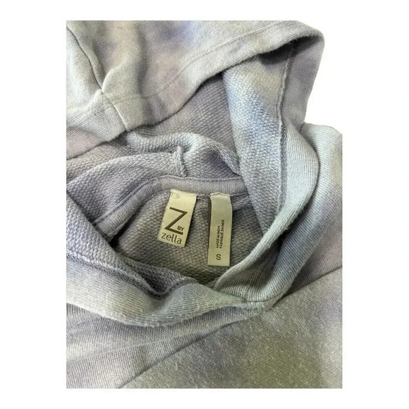 Z by Zella Cropped Girls Hoodie Purple Tie Dye Size Small - Picture 4 of 5